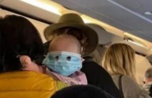 Foto de “bebê mascarado” em avião revolta internautas