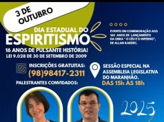 221 anos de Allan Kardec: São Luís sedia encontro espírita no dia (03), de outubro na ALEMA