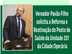 Prefeito atende solicitação do vereador Pavão Filho e garante Unidade de Saúde na 101 da Cidade Operária
